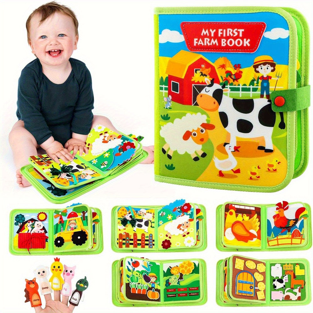 Kids Learning Toy Set: Felt Learning Board, Busy Board, Busy Book, Preschool Activity Toys for Life Skills, Letters, Numbers, Shapes, Colors, Animals, Weather, Travel Toys for Toddlers, Easter, Christmas, Birthday, Holiday Gi